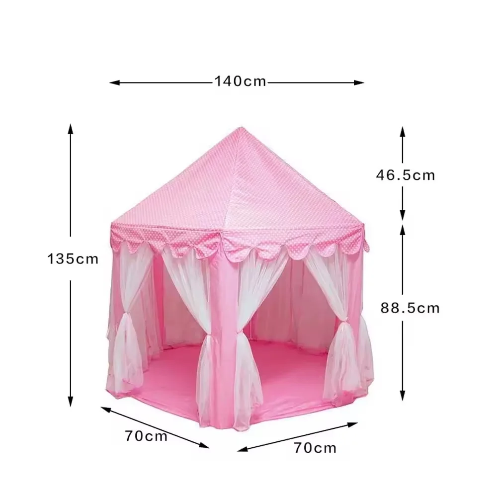 Seamind Children  Princess Girls Large House Indoor outdoor Kids Castle Play Toy Tent with LED Lights