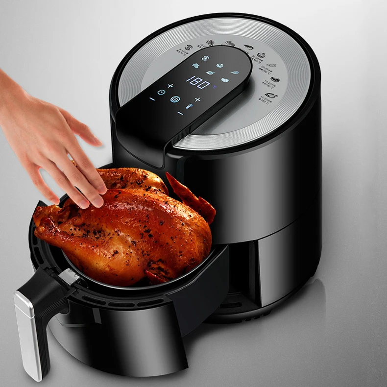Portable 5L Capacity Steam Silver  Crest Stainless Steel Liner Digital Oven Air Deep Fryer/Air Fryer
