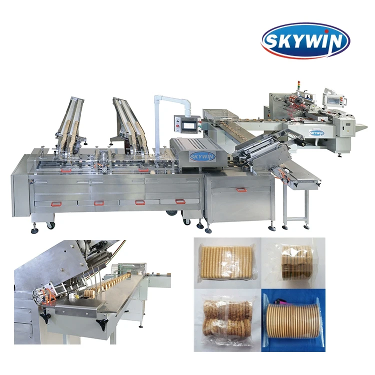 2020 Skywin Sandwich Machine Cream Biscuit Maker With different Packing Type Snack Machine Bakery Machine