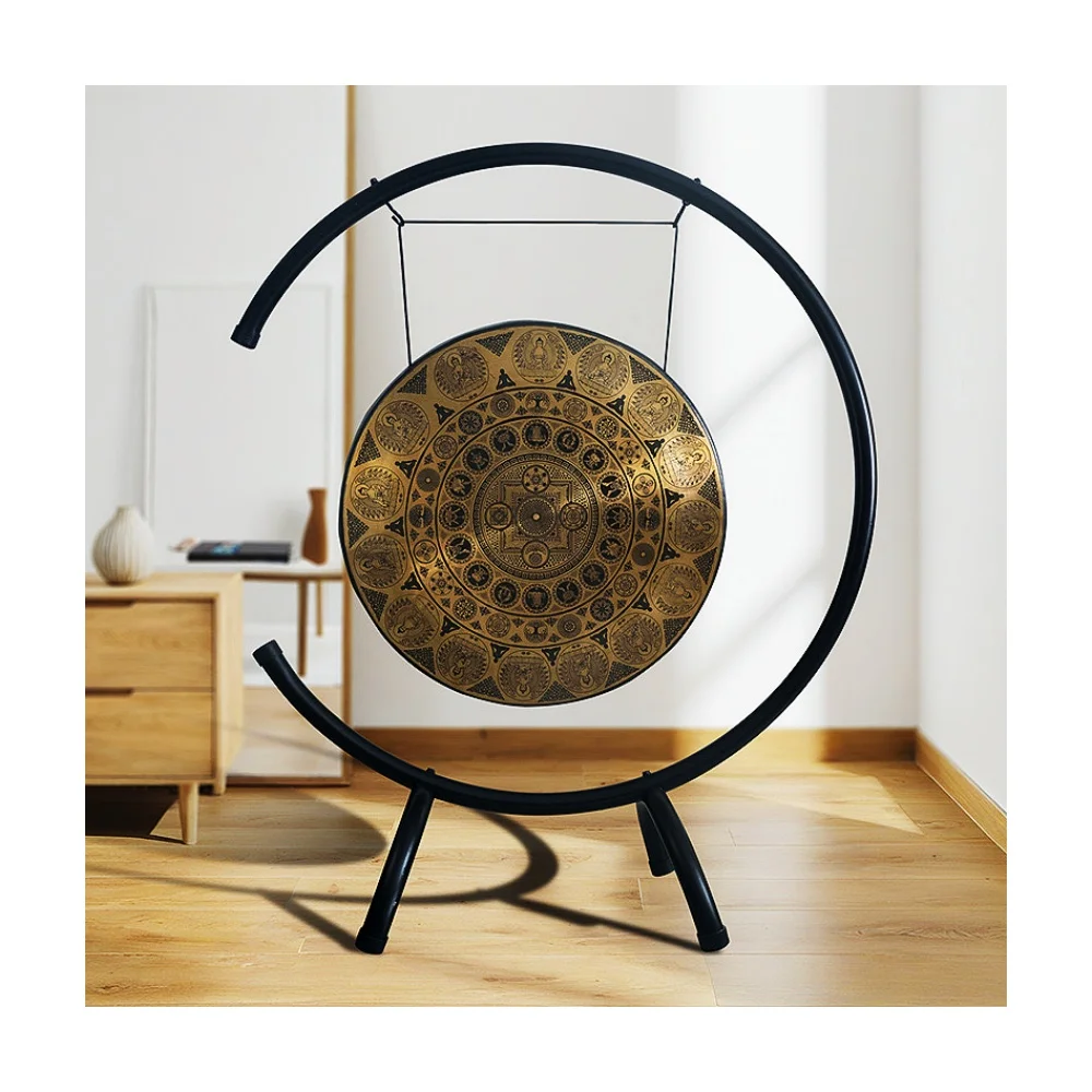 JELO TL-T60 Handmade Copper Gong 40cm Wind Gong Sound Therapy Music Instrument for Bath Sound Meditation Healing