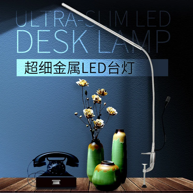 2021 flexible led table lamp clip office desk lamo with clamp study lamp for living room led light