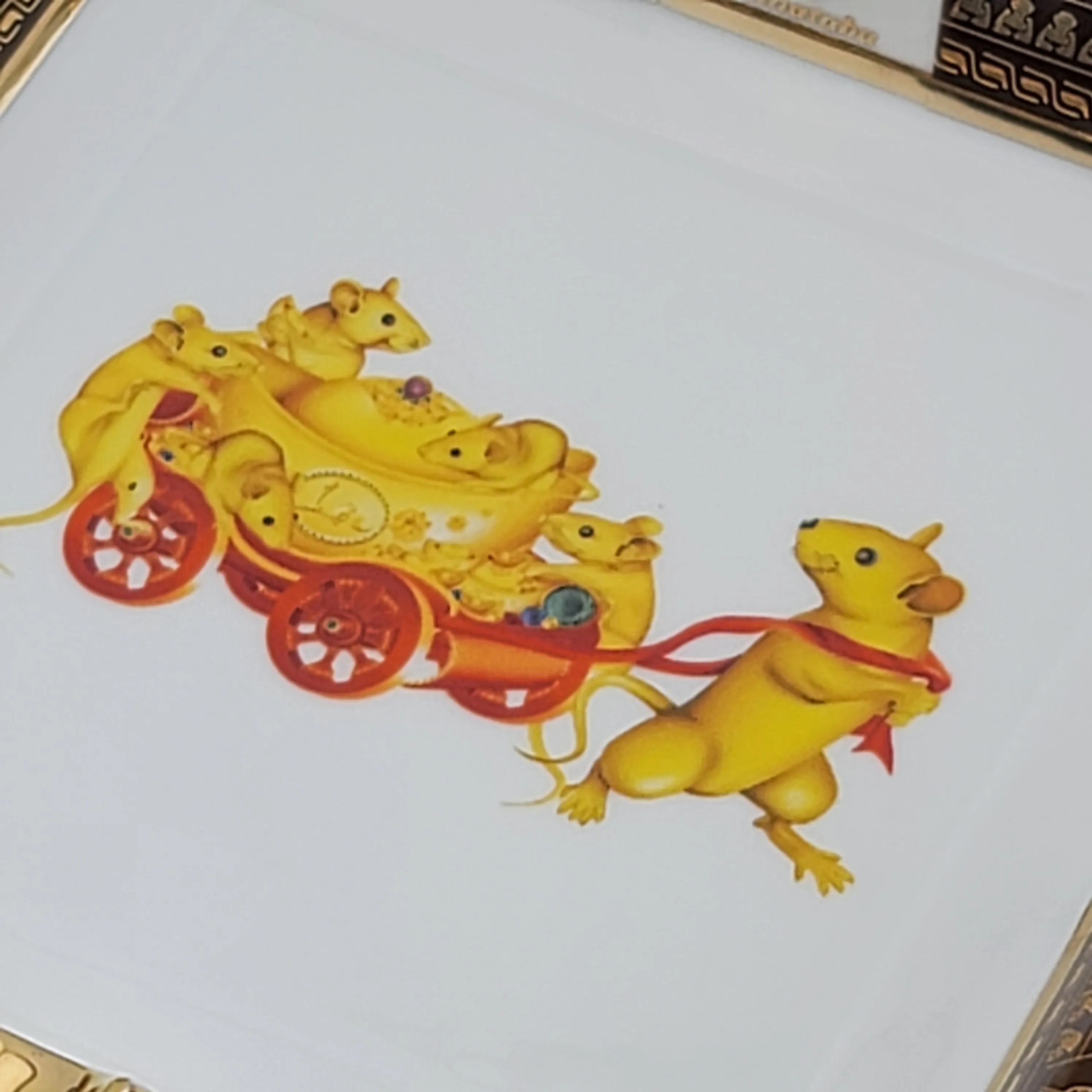 Luxury Hotel Bar Office Custom Logo Square Large Ceramic Cigar Ashtray