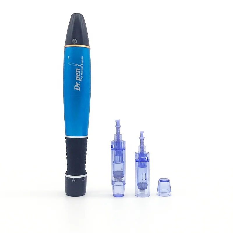 Medspa serum filling and rechargeable microneedling pen nano needle cartridge hair loss regrowth derma pen A1-W