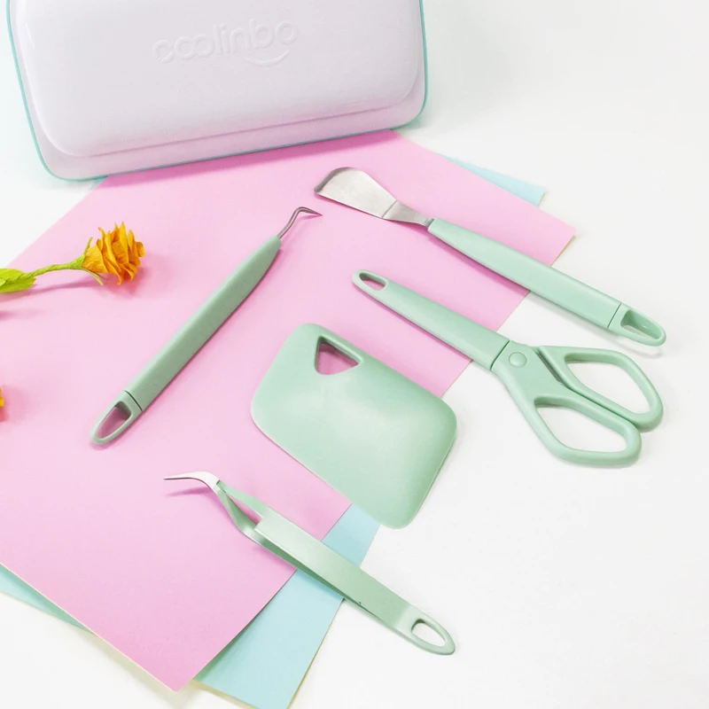 Coolinbo weeding kits craft vinyl weeding tools set and sticky cutting mat precision craft vinyl tools kit for silhouette