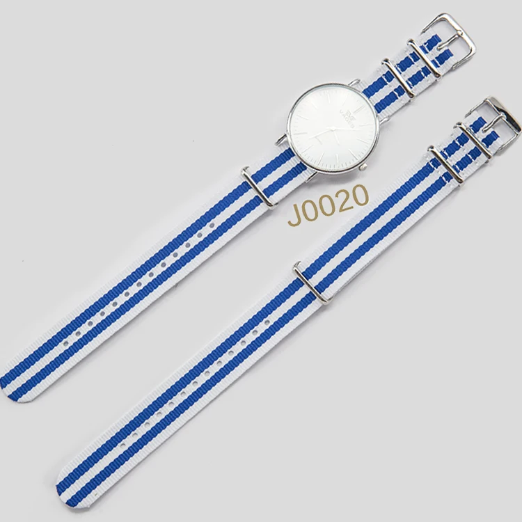 G10 Regimental Classic 16 18 20 22 24mm striped nylon strap watch for smart watch