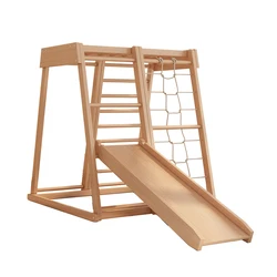 Factory wholesale indoor natural low price small wooden climbing frame