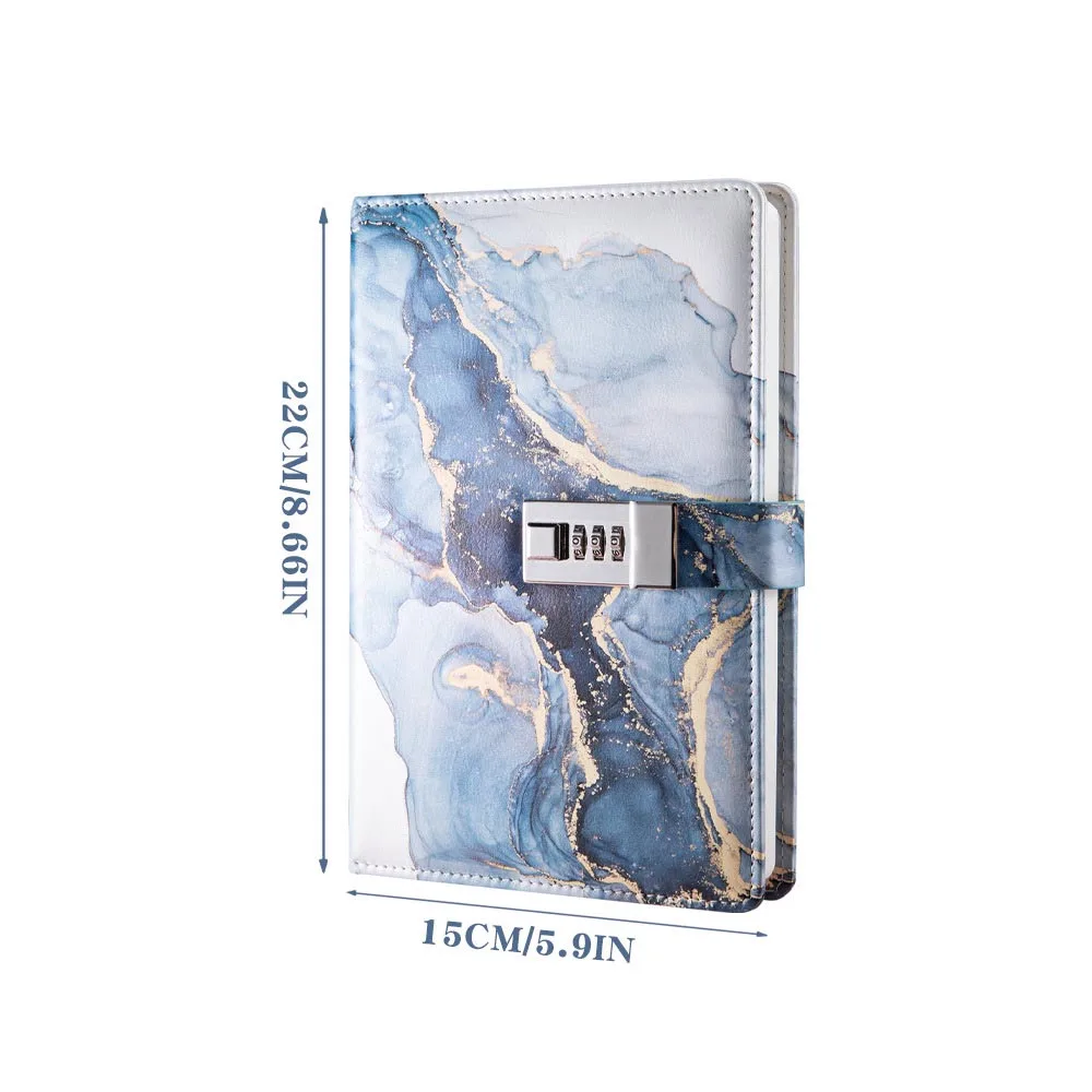 For A5 Fashion Password Book with lock diary Creative ledger Student Notepad Stationery notebook