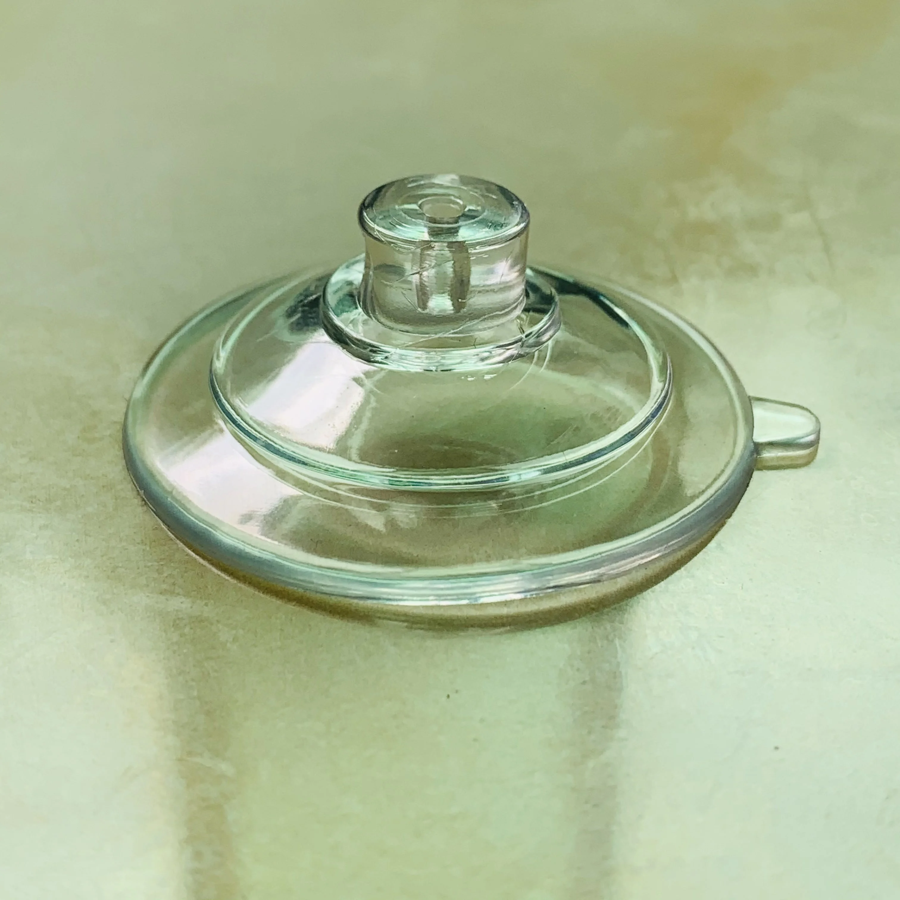 Round Powerful Double Sided Silicone Ventosas Vacuum Glass Suction cup with Back Adhesive