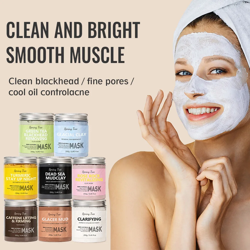 Deep Exfoliation Body Face Scrub Brighten Whitening Dead Sea Turmeric Green Tea Rose Mud Face Mask