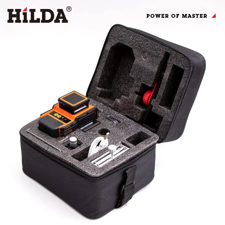 High precision lazer level green beam laser cross 16 line 360 degree self leveling 4d auto rotary construction nivel laser level