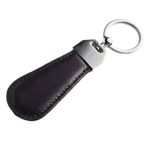 hot selling factory wholesales Custom Leather Car Keychain Custom Logo Black Leather Metal Keychain For Car Keys with low MOQ