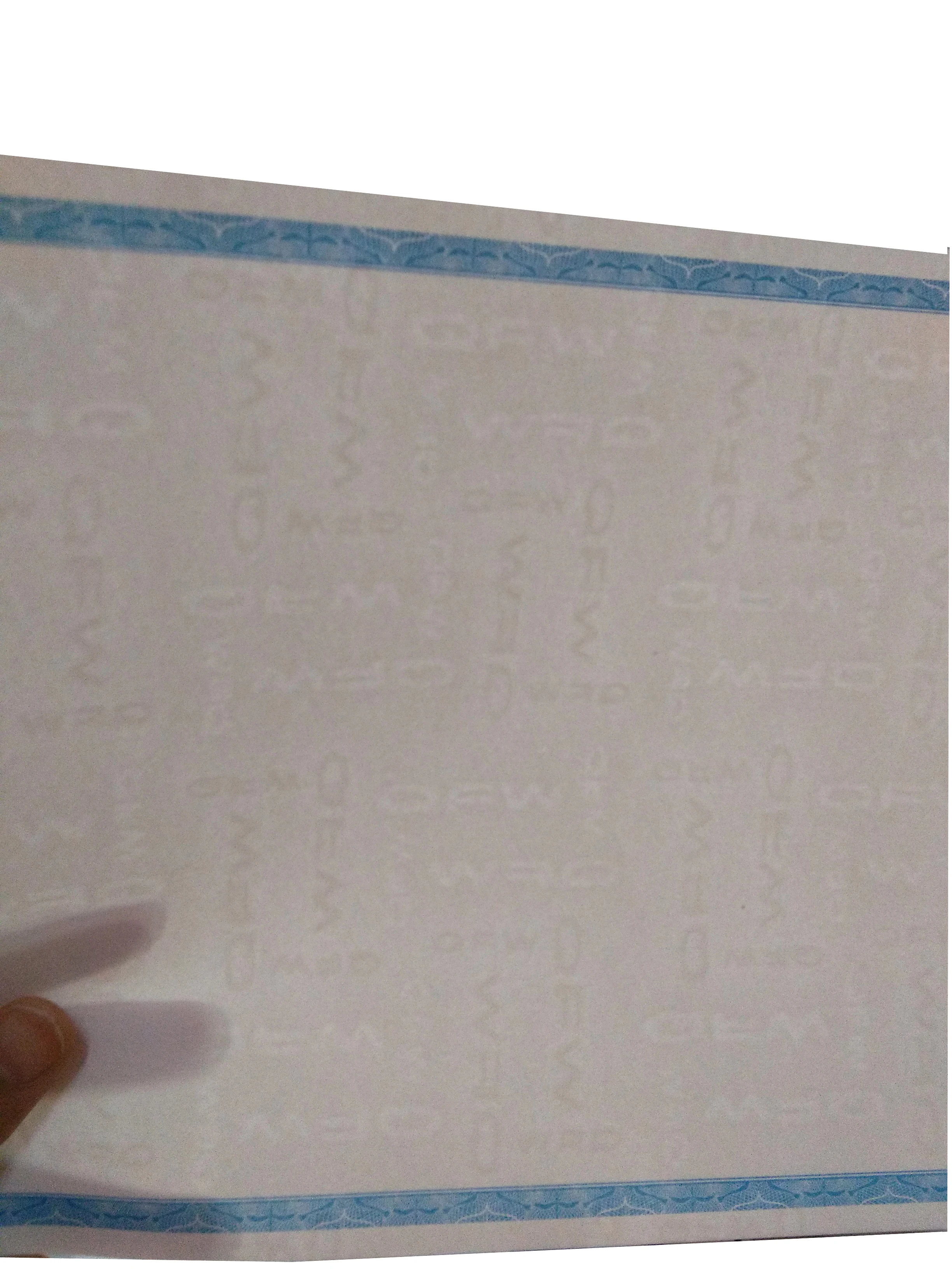 Custom logo security A4 watermark paper with invisible pattern security anti-copy paper