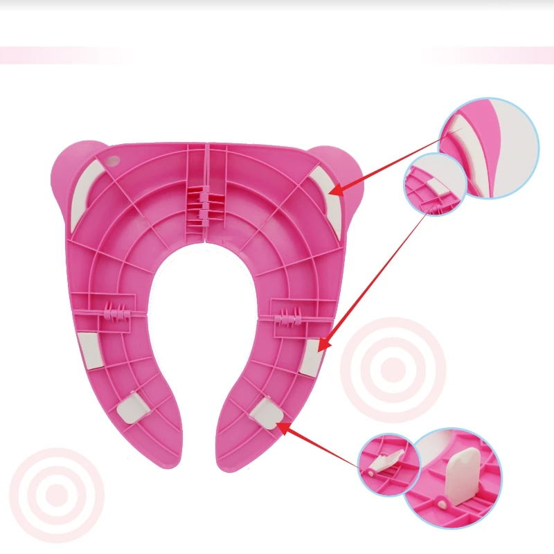 Portable and Foldable Travel Potty Training Seat Cover Set for Children Washable Toilet Training Seat Set