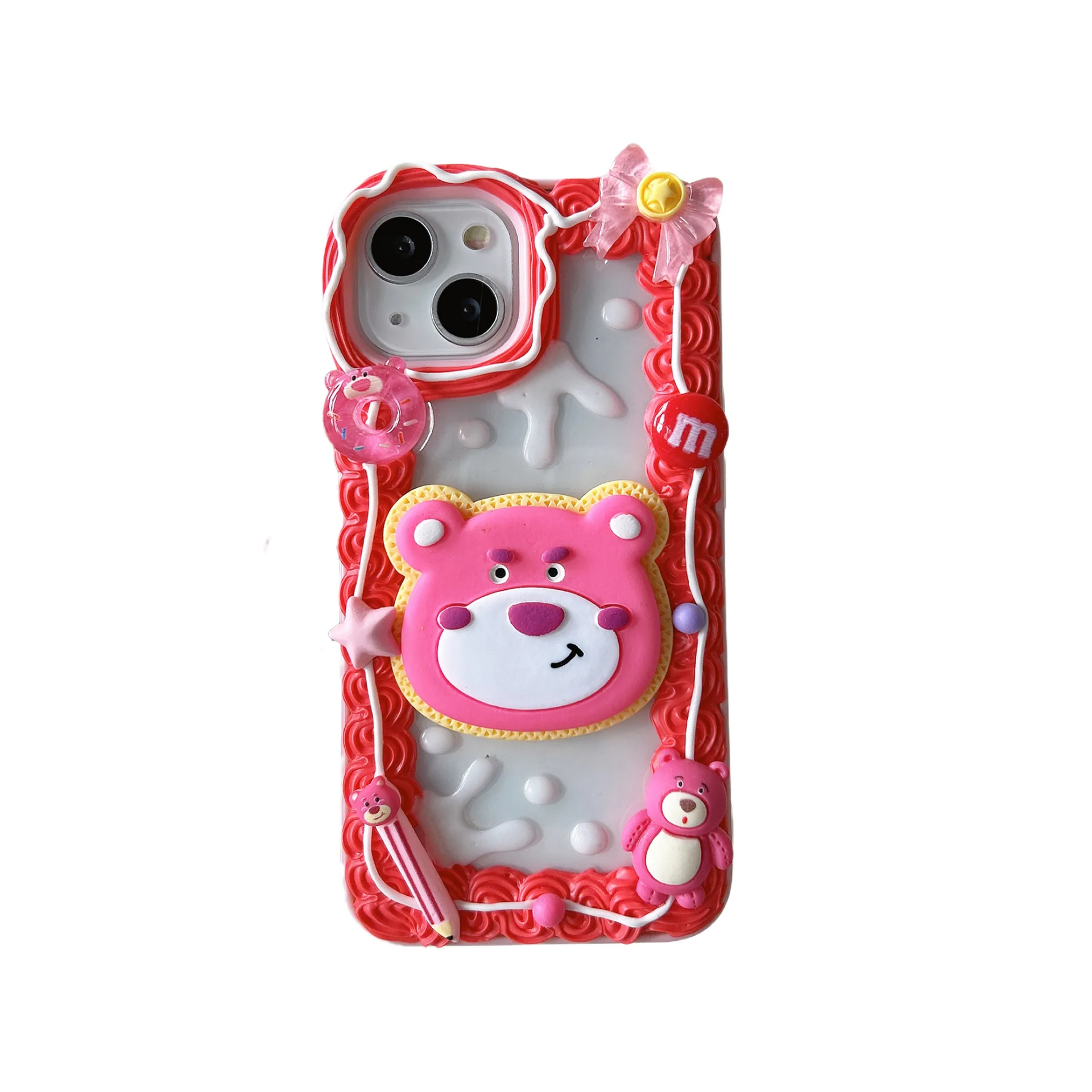 Cartoon pattern For Iphone 14 Case,Transparent Crystal Clear silicone Phone Case Back Cover For iPhone 11 12 13 14 15 Pro Max