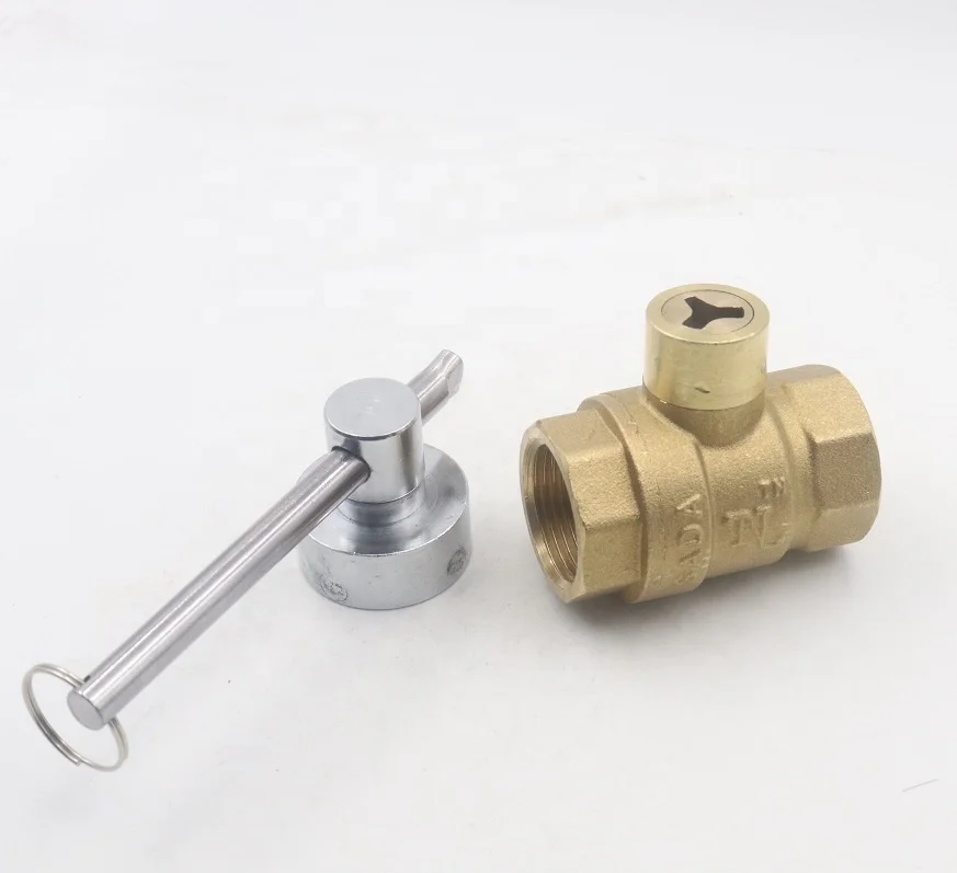 CW617N forged brass water meter ball valve with lock