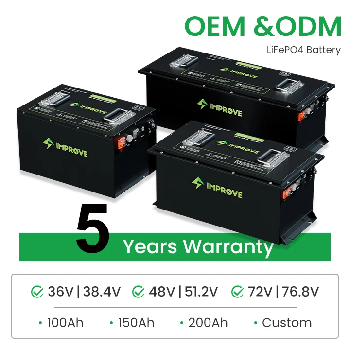 OEM Customize Lithium Battery for golf cart club car EV 36V 48V 72V 100Ah 105Ah 200Ah 300Ah Lifepo4 Golf Car Lithium ion battery