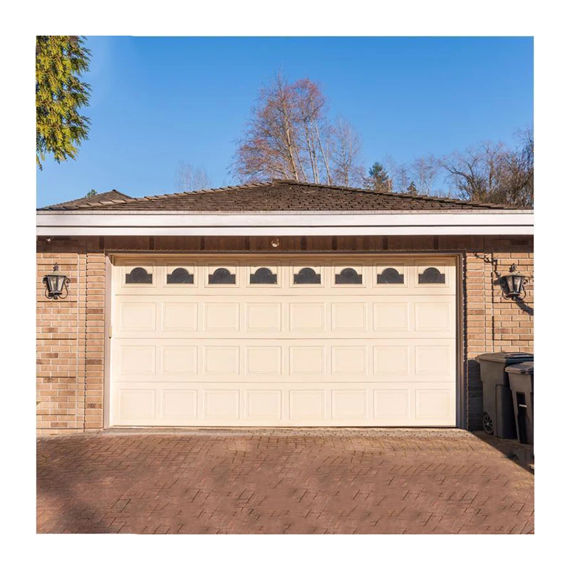Home Master High Quality Aluminum Overhead Garage Doors 16x7 and 8x7 Sectional Modern Design Finished Surface Wholesale