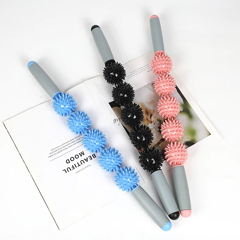 Yoga Fitness Equipment Muscle Release Massage Roller Leg Sculpting Roller Spike Massage Stick