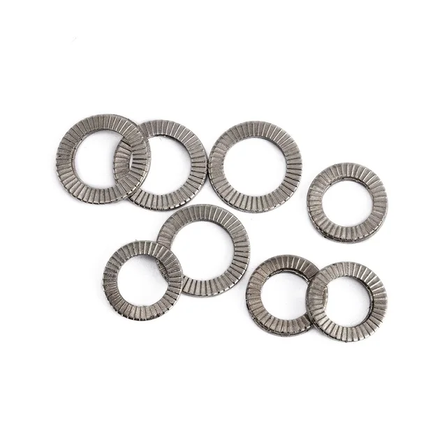 Stainless Steel Din 25201 Wedge Locking Washers carbon steel dacromet Double disc self-locking washer