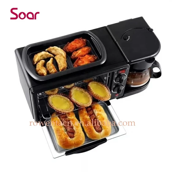 Hot Sale electric household 9L 3 in 1 breakfast set toaster coffee maker