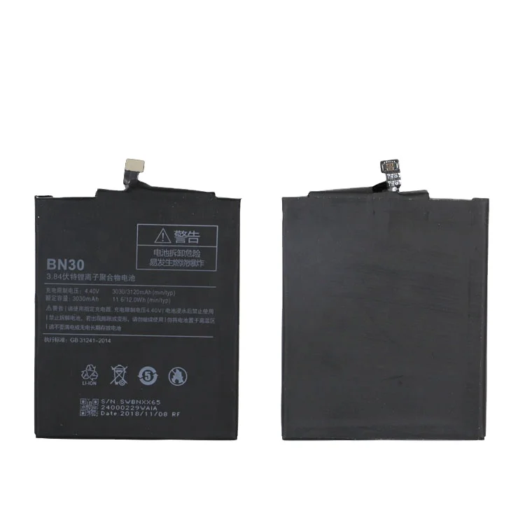 Replacement Li-ion Lithium Battery BN30 For Xiaomi Redmi 4A Replaceable phone battery