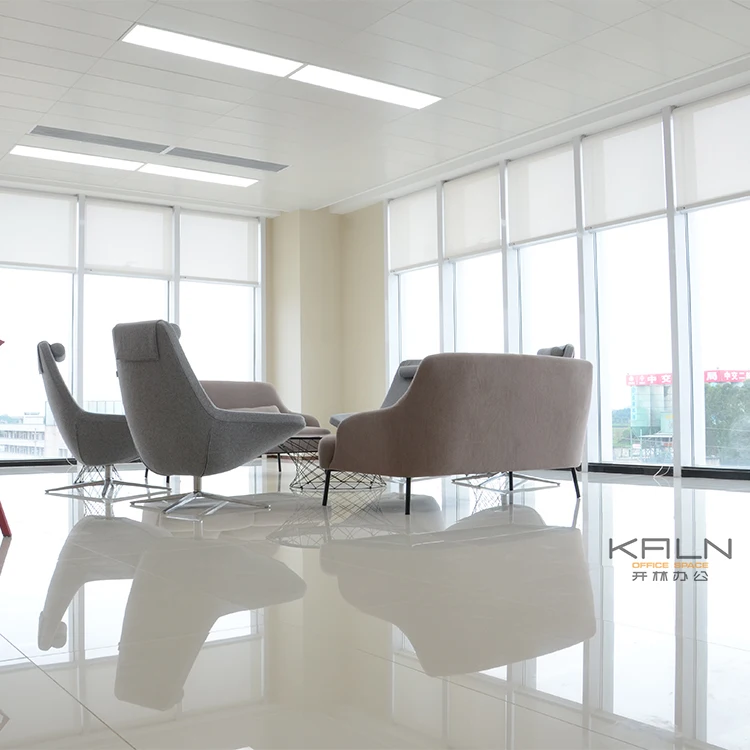 Office furniture coffee shop fabric sofa sets sectional leisure couch in waiting room living room comfortable single seater