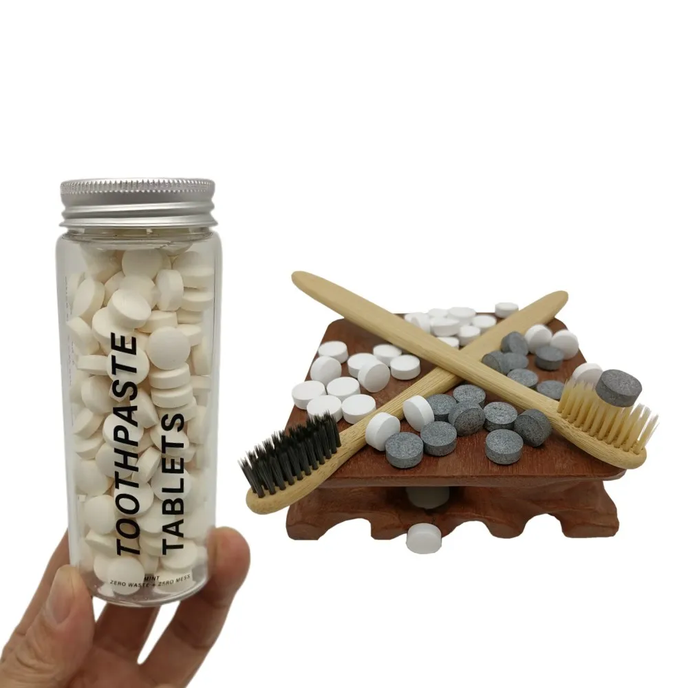 Toothpaste Tablets Nano hydroxyapatite Flouride Free Coconut Oil Travel Mouthwash Tablets Remineralize Toothpaste