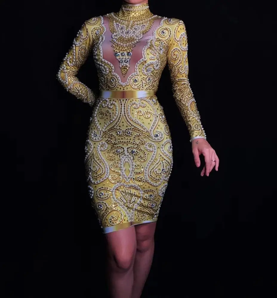 Женское сексуальное Клубное платье со стразами и цветочным принтом вечернее для вечеринки дня рождения автошоу выпускного вечера торжественные костюмы