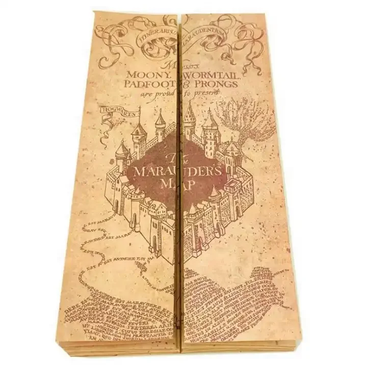 Free Shipping Universal 77X22cm Wizarding World Magic Marauders Map for Gift For Halloween Day