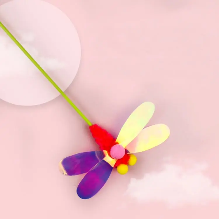 Insect Series Caterpillar Tickle Cat Stick Funny Popular Selling Cat Toy Fish