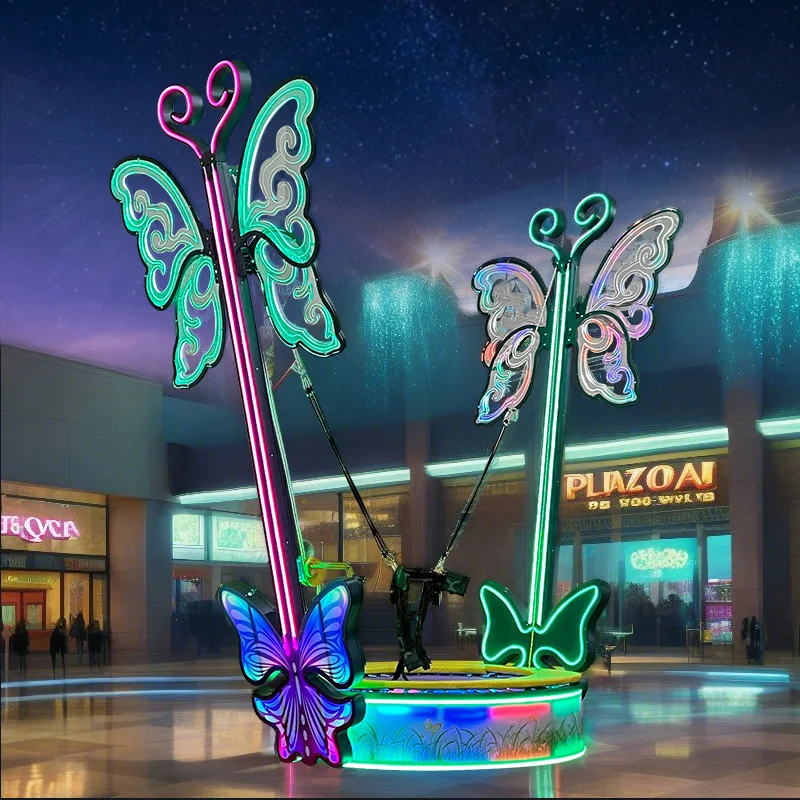 HAOJILE Factory Price Outdoor Bungee Jumping Trampoline Single-Person Steel Machine for Kids for Boys Girls for Amusement Parks