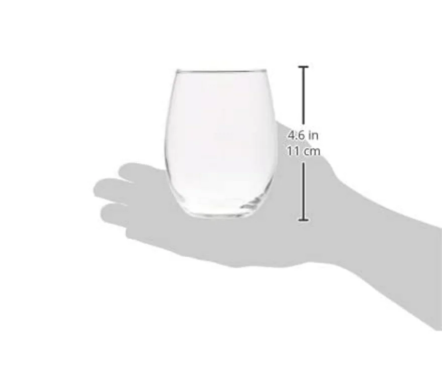 Wholesale Cheap Stemless Wine Glass Tumbler Custom 15oz  Crystal Set of 6 Glassware for Wedding Red Wine Soda and other Beverage