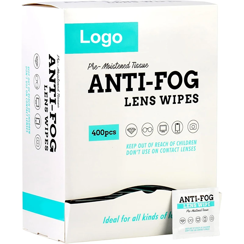 Oem Custom Logo Pre Moistened Anti Fog Spectacle Lens Cleaning Wet Wipes For Glasses