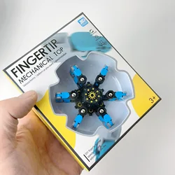 Amazon Top Seller Stress Relief Finger Fingertip Toys with Transformable Chain Mechanical Top Gyro Sensory Fidget Spinner Toy