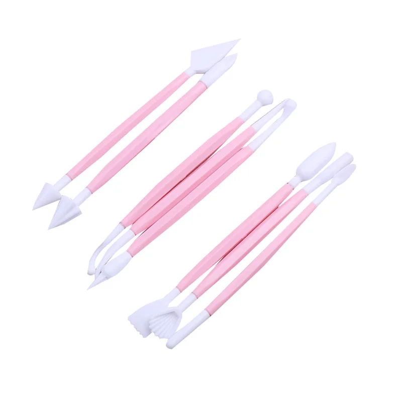 Dropshipping 8 Pcs Plastic Fondant Cake Decorating Baking Tools Pottery Sculpture Modeling Carving Clay Tools Set