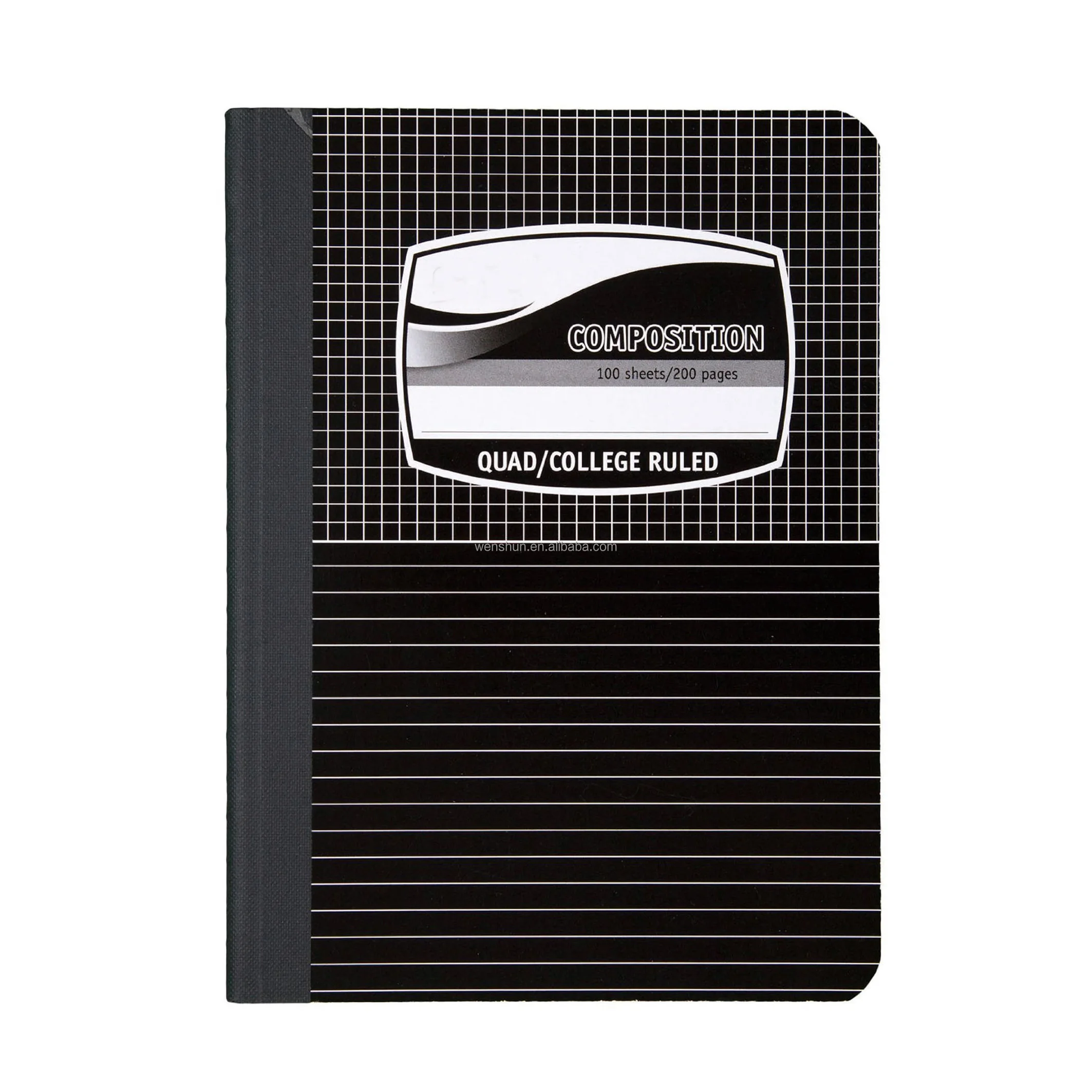 Custom 100 Leaves Lined Composition China Notebook for Students