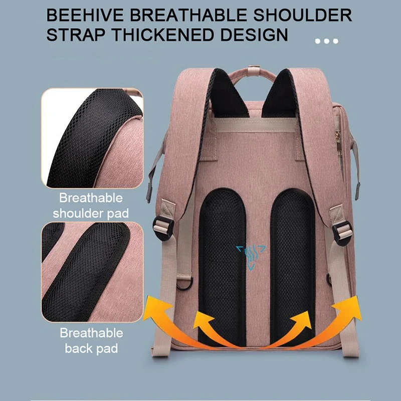 Sympathybag Customized Factory Mummy Backpack Diaper Bag Multifunction Mosquito Net with Changing Station for Babies