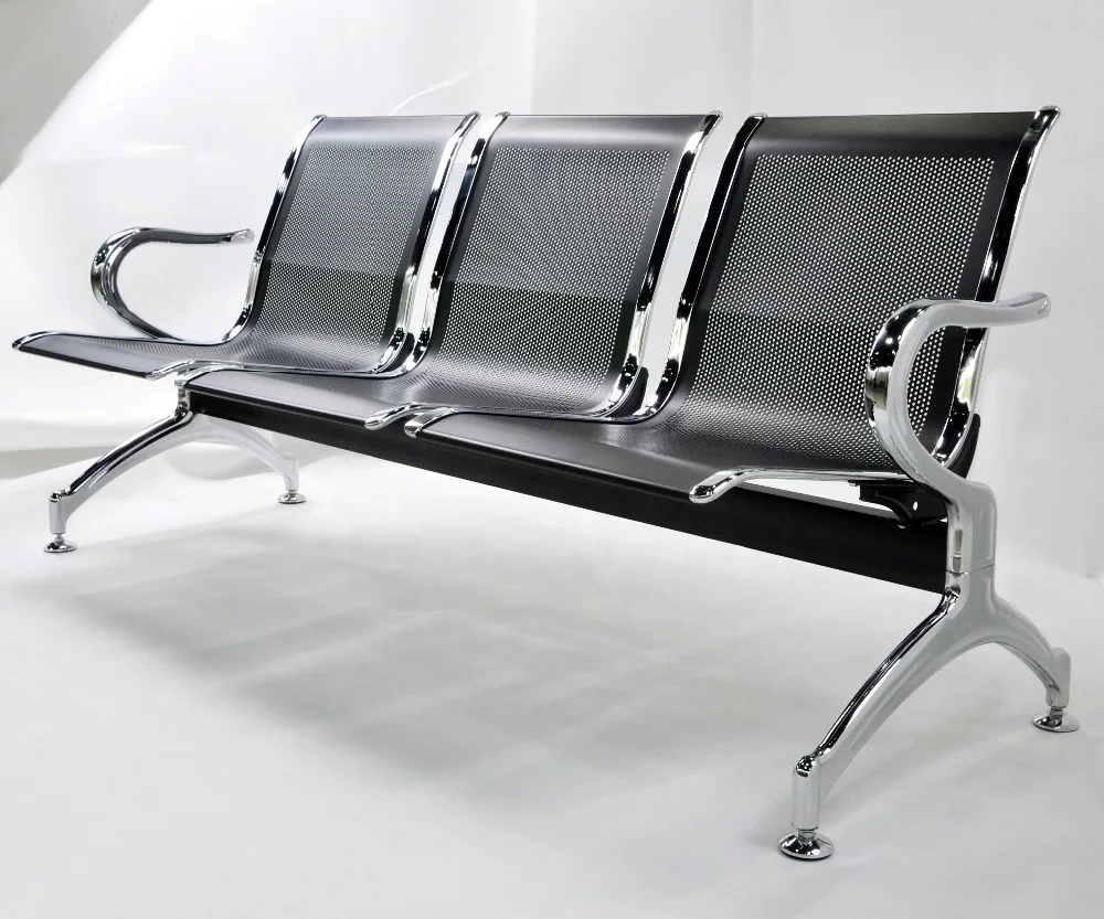 WACO High quality easy install Steel 3 seat Airport public Waiting Chair