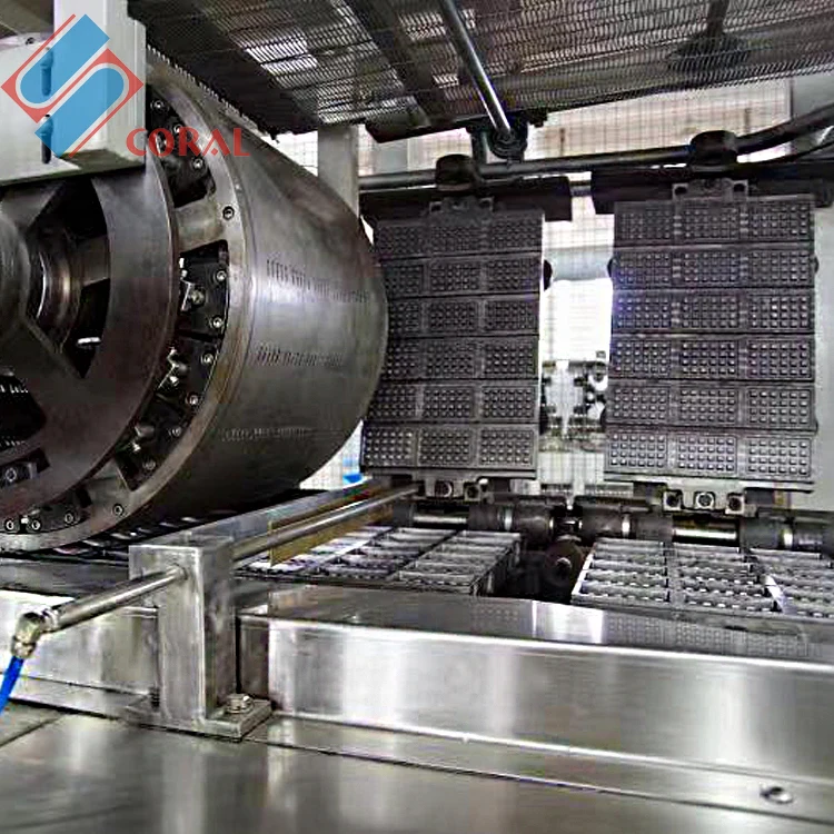Automatic Industrial High Capacity Soft Wafer / Waffle Making Machine