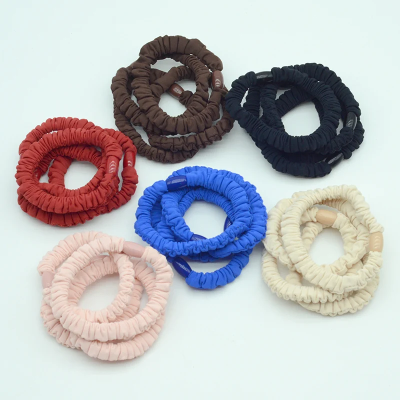 Small Ice Silk Cloth Crinkle Hair Scrunchies Satin Elastic Hair Bands Ponytail Holder Rope For Women Girl Headwear Hair Accessor
