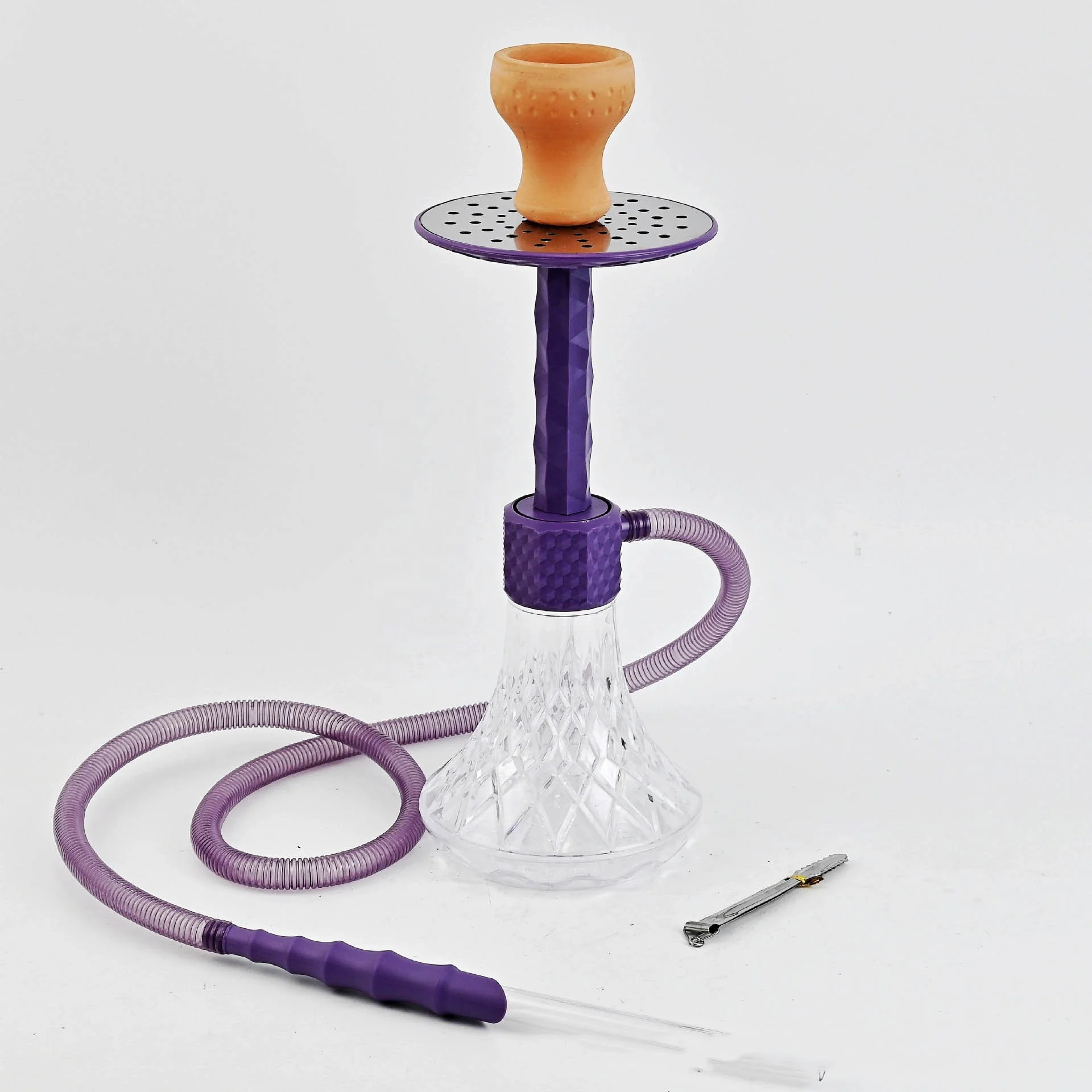 OEM Sisha High Quality Pan Hookah One Pipe Spring Stem Ceramics Hookka Tops Hookahs Set For Smoking