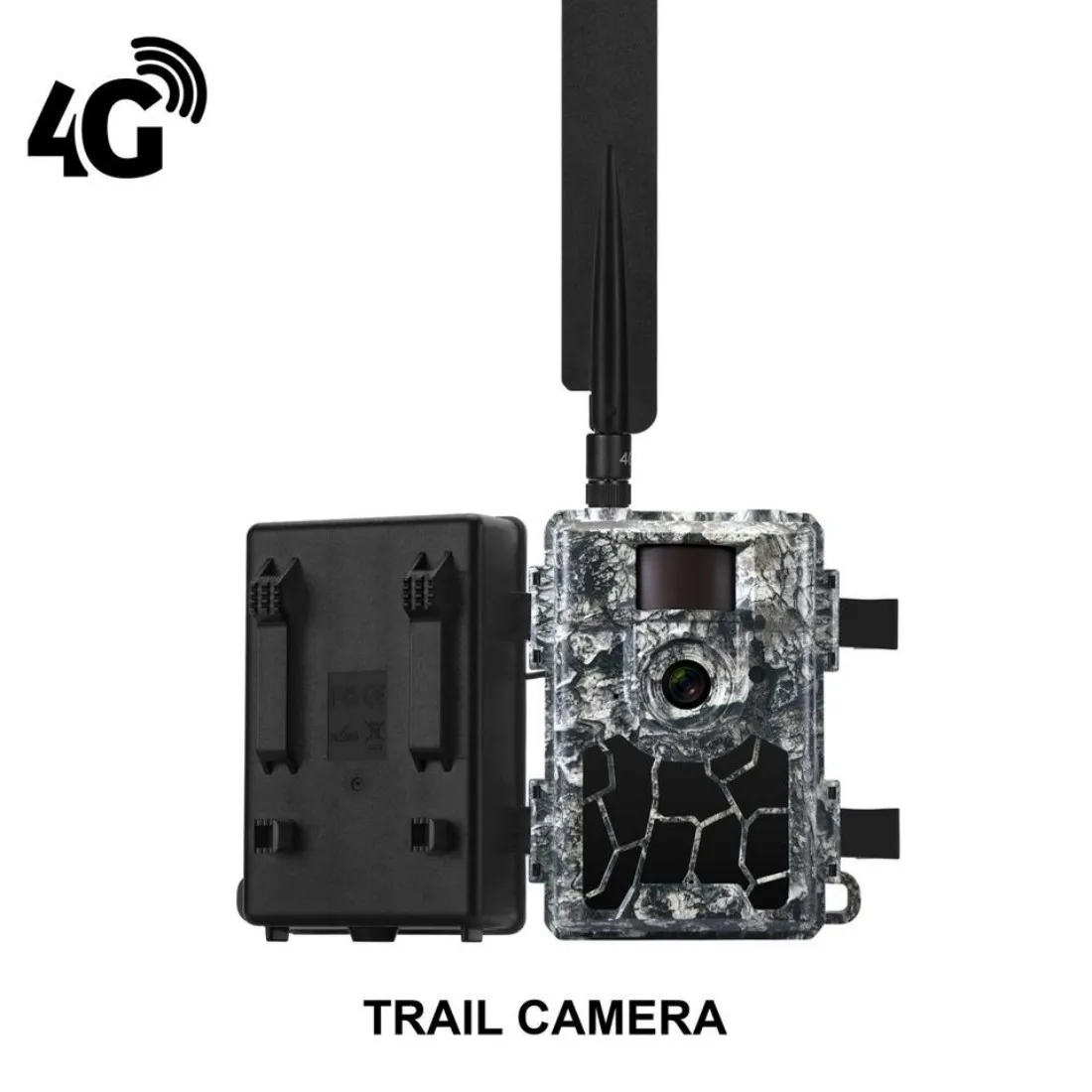 24MP 4G LTE  Wild Game Trail Hunting Camera Photo Traps with 60pcs No Glow IR LEDs GPS APP Setting for Home Garden Security