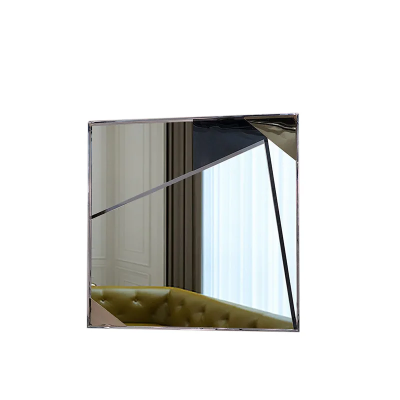 
MOK New style cheap rectangle silver glass bevelled wall mirror 