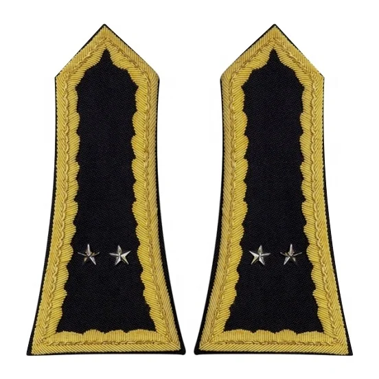 Japanese Officer Bullion Gold Twisted Shoulder Boards Epaulettes Wholesale Braided Gold Cord Epaulettes Handmade