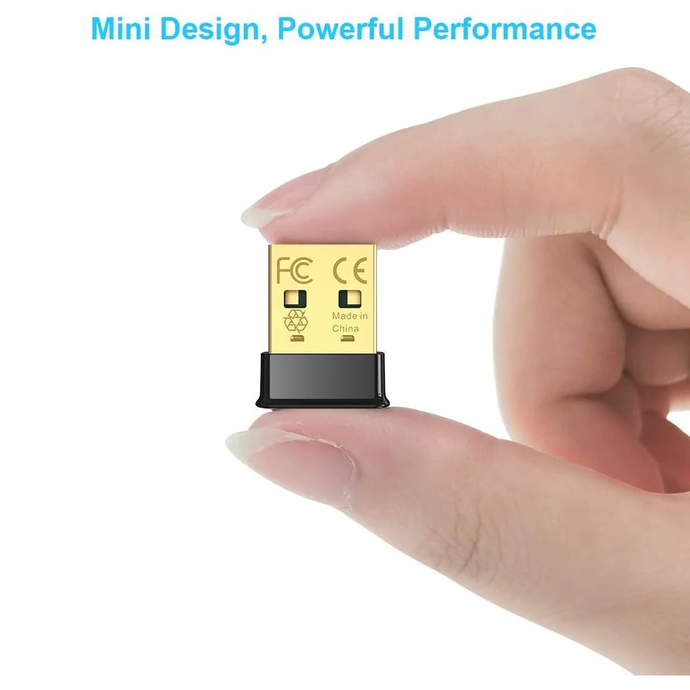 1Mii BT 5.0 USB Dongle Dual Mode+EDR Support Windows10/8.1/7 Connect 7devices to PC Provides Free Driver for Headset/Lap/Speaker