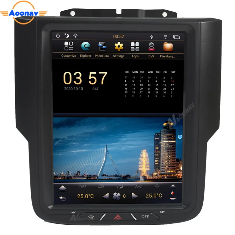  2 Din Android Автомобильная стерео Тесла радио мультимедиа Gps навигация для Dodge Ram 1500 3500 2013