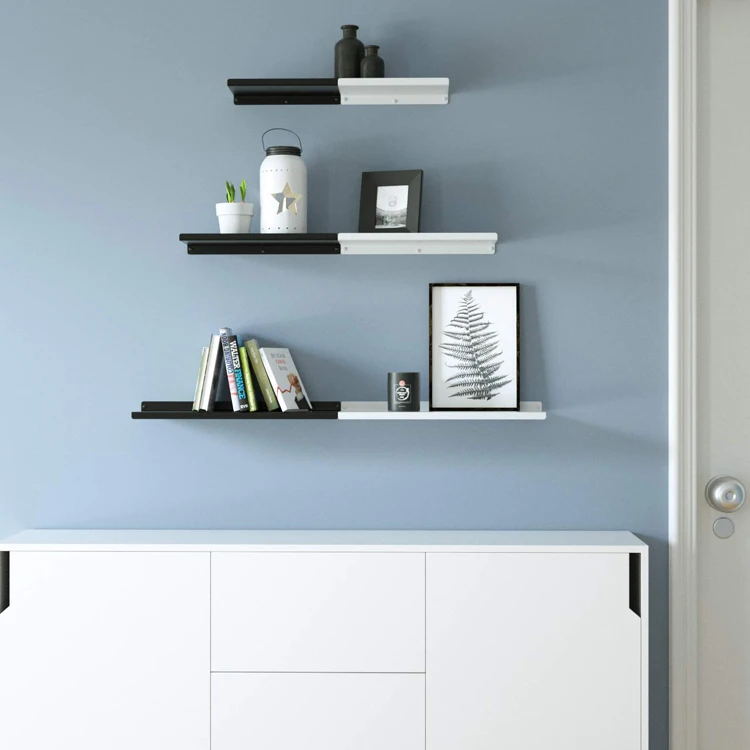 Custom Cheap Metal Wall Shelf Decor Modern Display Shelves Wall Mounted Floating Wall Shelf For Home Decor Rack