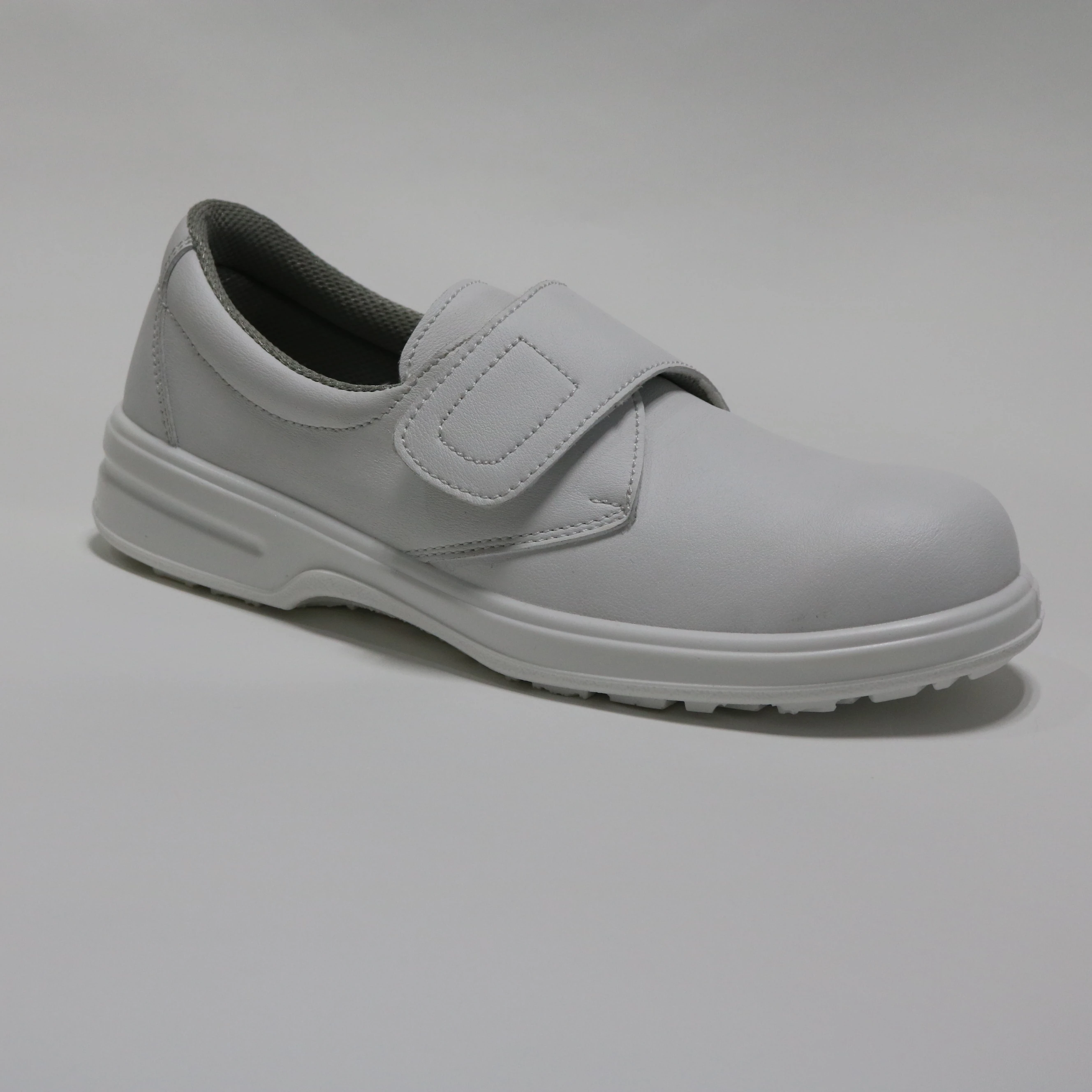 Nurse shoes Doctor Lightweight White leather Hospital clean-room special waterproof steel toe safety boots