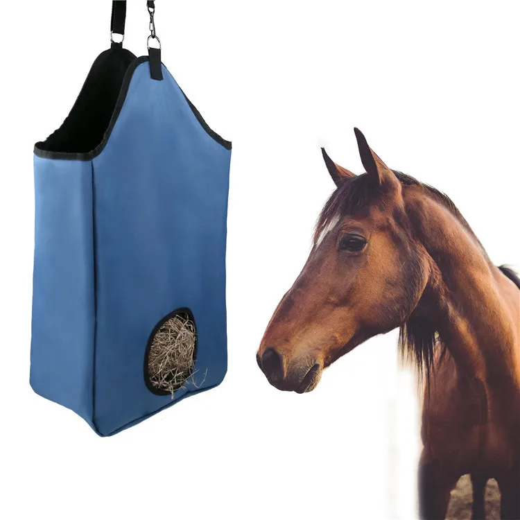 Hot Selling Heavy Duty 600d Horse Bag With Carry Strap Slow Feeder Storage Bag