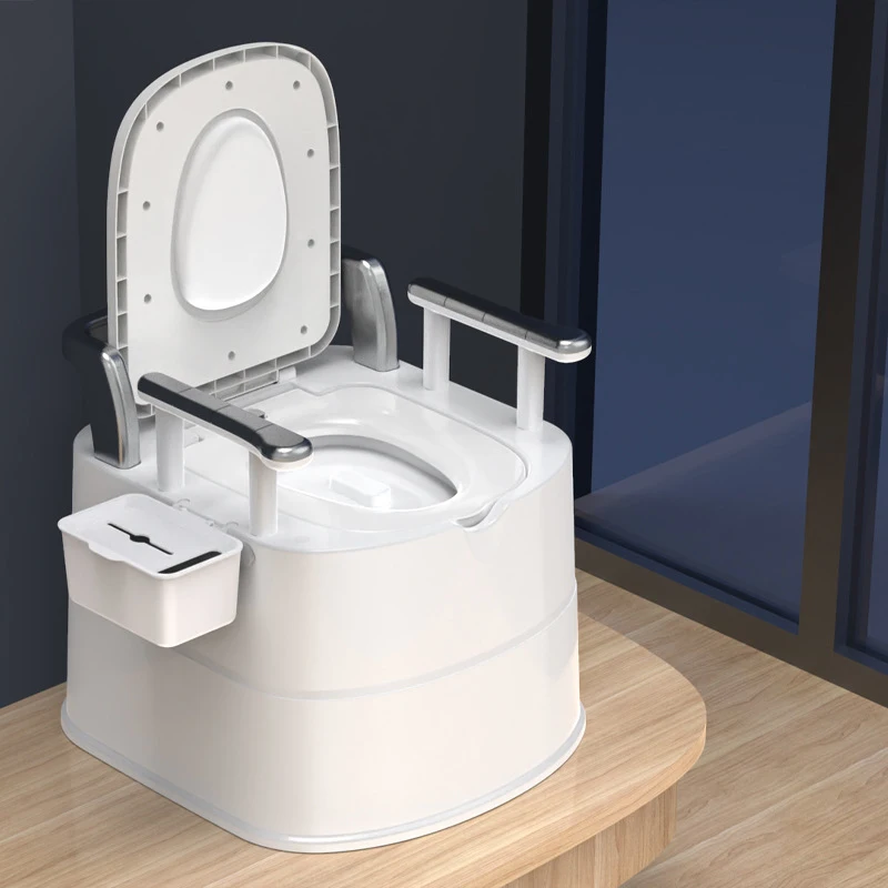 
Factory Supply White PP Simple Structure Portable Toiletfor Convenient To Use The toilet sit 
